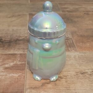 Rare! 2025 Charming blue iridescent penguin-shaped Starbucks Holiday Cup. NWT